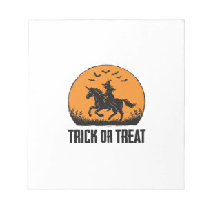 Heksen Halloween Trick Or Treat Antieke Maan_1 Notitieblok