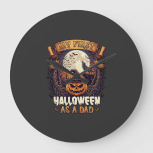 Heksen Halloween Vliegende Heks Behekst Huis Grote Klok