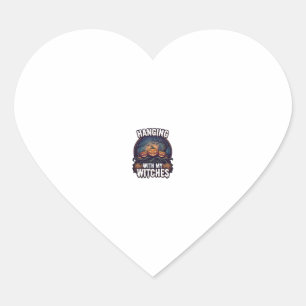 Heksen Hangen Halloween Pompoenen Geheime Bos  Hart Sticker