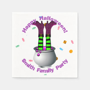 Heksen in Paars en groen Servet