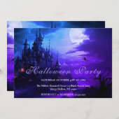 Heksen Kasteel Halloween Feest Uitnodiging (Voorkant / Achterkant)