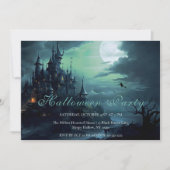 Heksen Kasteel Halloween Feest Uitnodiging (Voorkant)