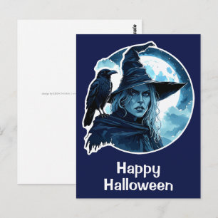 Heksen met een raaf - Halloween Fan Fun 2 Briefkaart