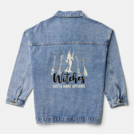 Heksen moeten opties hebben magische bezems Hallow Denim Jacket