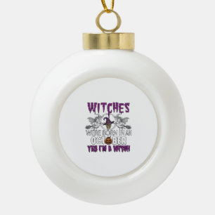 Heksen Oktober Halloween Schedel Heksenhoed Pompoe Keramische Bal Ornament