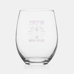 Heksen Oktober Halloween Schedel Heksenhoed Pompoe Wijnglas Zonder Voet