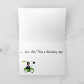 Heksen op een motorfiets Verjaardagskaart Kaart (Binnen)