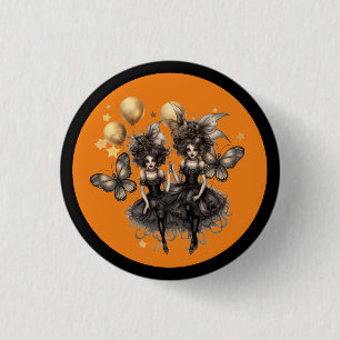 Heksen op Halloween Ronde Button 3,2 Cm