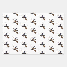 Heksen Pet en bezemsteel Inpakpapier Vel