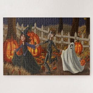 Heksen, spoken en geesten van Halloween, mijn heme Legpuzzel