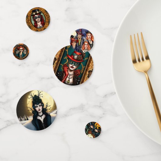 heksen steampunk Halloween Confetti (Groep)