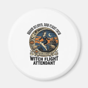 Heksen stewardess Halloween bezem gebroken ontwerp Magneet