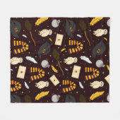 Heksen, tovenaars & magisch patroon fleece deken (Voorkant (Horizontaal))