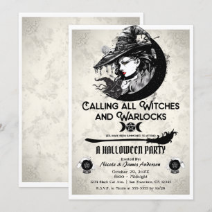 Heksen & Tovenaars Vintage Hek Halloweenfeest Kaart