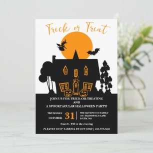 Heksen Trick or treat Halloween Party Kaart