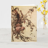 Heksen verstrikt in doornen door Arthur Rackham Kaart (Gele Bloem)