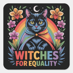 Heksen Voor Gelijkheid Feministe Vierkante Sticker
