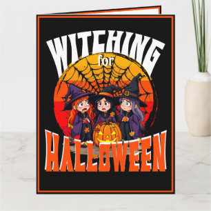 Heksen voor Halloween, Spooky Witches Party Kaart