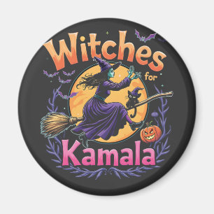 Heksen voor kamala kinderloze kat dame Halloween Magneet