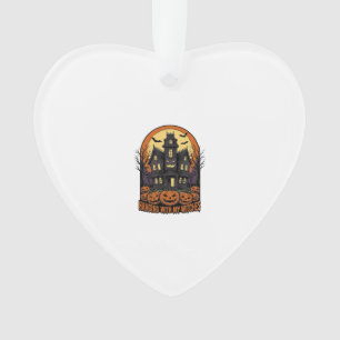 Heksen Vrienden Halloween Spokenhuis T-shirt_1 Ornament