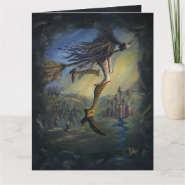 Heksen vrouw 8.5" x 11" Groot Kaart