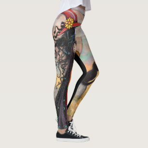 Heksen Weg Halloween Fantasy Kunst Broek Leggings