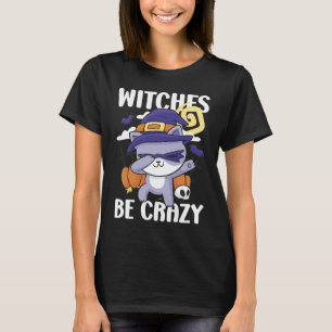 Heksen worden gek met een kat voor Halloween T-shirt