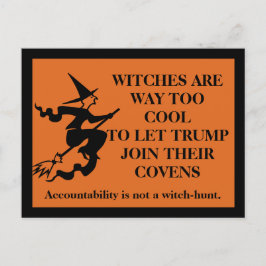 Heksen zijn cool. Trump niet. Briefkaart