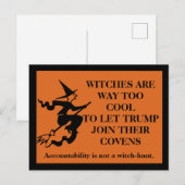 Heksen zijn cool. Trump niet. Briefkaart (Voorkant / Achterkant)