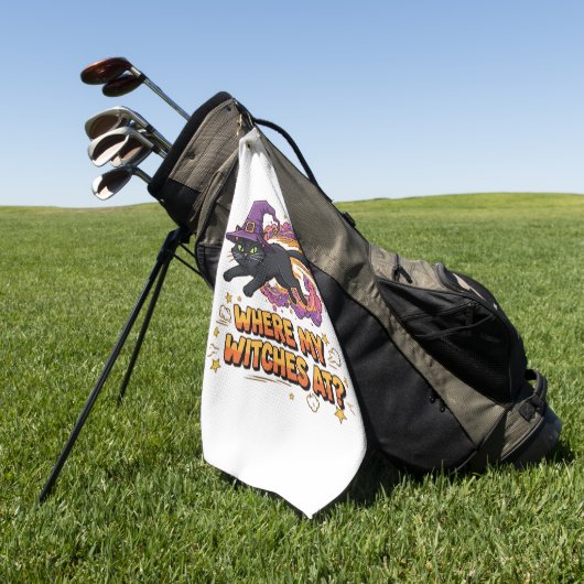 heksen zwarte kat Classic T-Shirt Golfhanddoek (Groen)