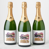 heksen zwarte kat Classic T-Shirt Sparkling Wijnetiket (Flessen)