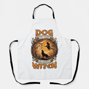 Heksenacht op Honden Dag Halloween Wolfmaan Vleerm Schort