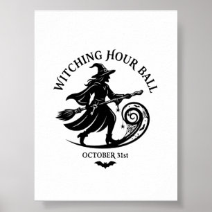 Heksenbal Halloween Vintage Poster