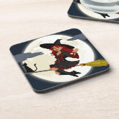 heksenbroomstokbroom bier onderzetter (Linkerzijde)