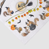 Hekseneekhoorns Halloween Tissue Paper Tissuepapier (Detail)