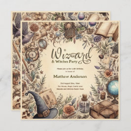 Heksenfeest Toverachtige Antieke Toverstokken Hoge Kaart