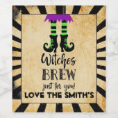 heksengebrui Halloween wijnfles Wijn Etiket (Enkel label)