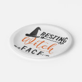 heksengezicht rust papieren bordje (Gekanteld)