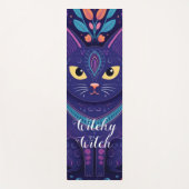 Heksenheks Leuke Bloemen Kat / Midden Eeuw Boho St Yogamat (Voorkant)