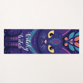 Heksenheks Leuke Bloemen Kat / Midden Eeuw Boho St Yogamat (Voorkant (horizontaal))