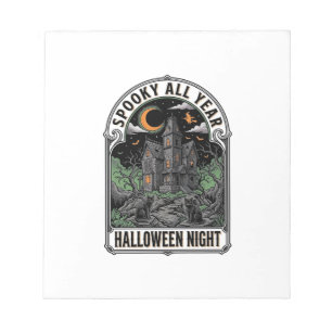 Heksenhemd voor een Oude Kerstmis Halloween Spoken Notitieblok