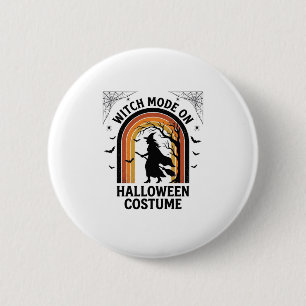 Heksenhemd voor Halloween Funny Kostuum Vintage Gr Ronde Button 5,7 Cm