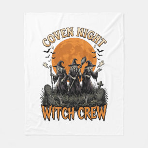 Heksenhemd voor Halloween Vintage Gegraveerde Cove Fleece Deken