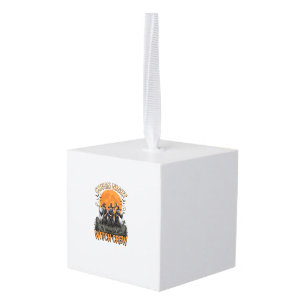 Heksenhemd voor Halloween Vintage Gegraveerde Cove Kubus Ornament