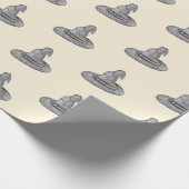 Heksenhoed Doodle Halloween Patroon Cadeaupapier (Hoek)