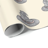 Heksenhoed Doodle Halloween Patroon Cadeaupapier (Rol Hoek)