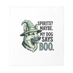 Heksenhoed Hond Vintage Gravure Halloween Humor De Notitieblok