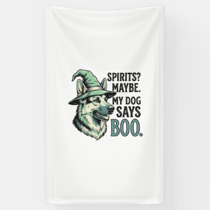 Heksenhoed Hond Vintage Gravure Halloween Humor De Spandoek