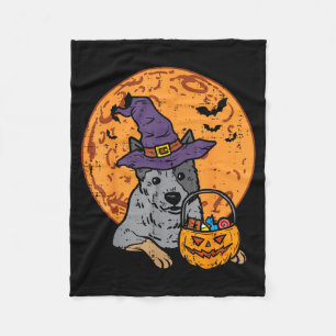 Heksenhoed Maan Jack O Lantern Halloween Heeler Fleece Deken