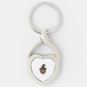 Heksenhoed Pompoen Halloween Grafisch_1 Sleutelhanger